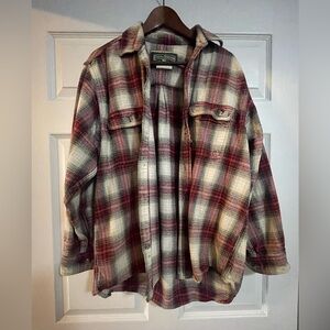 Field & Stream Red and Cream Plaid Shirt